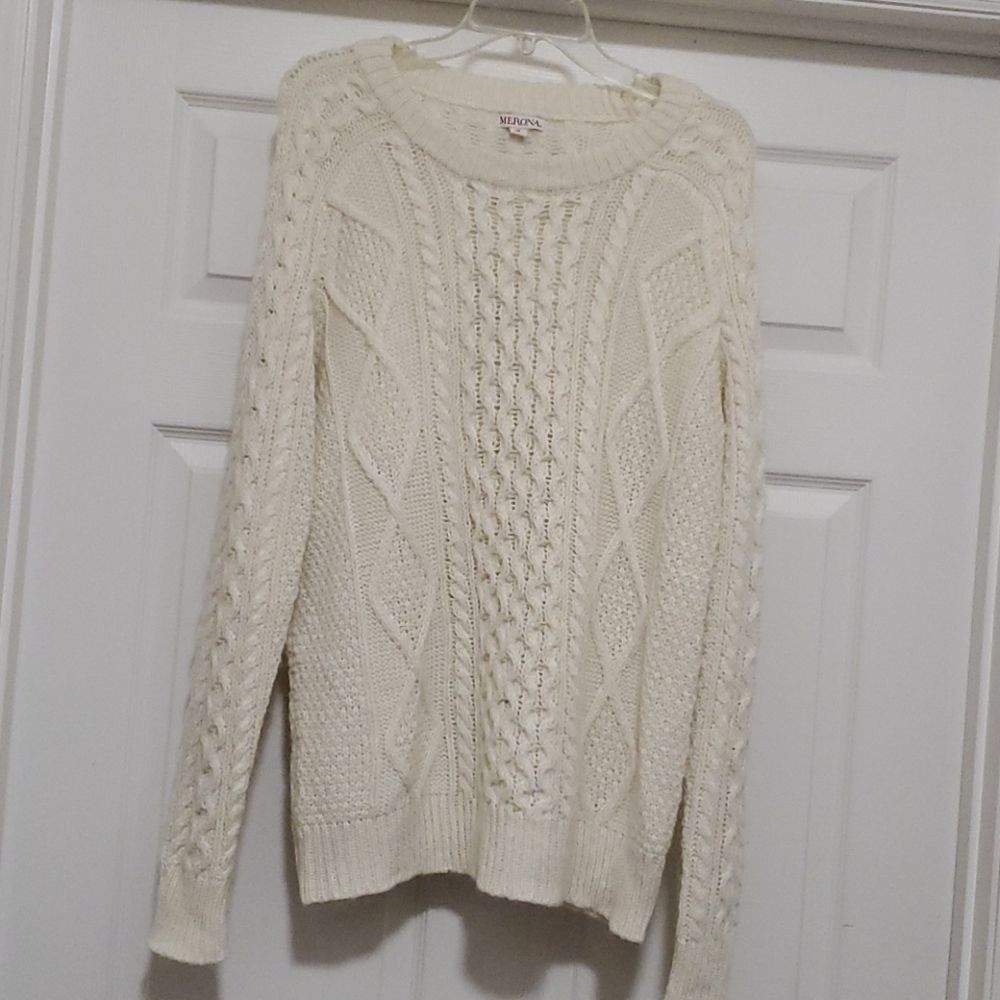 MERONA acrylic wool blend creme sweater